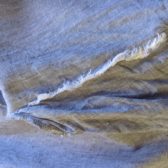 Blu No. 9 Linen Waterfall Cardigan Size XL Grey Pocketed Lagenlook - Picture 12 of 14